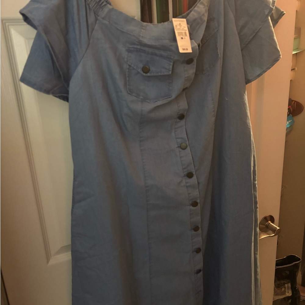 Ashley Stewart Blue Maxi Dress